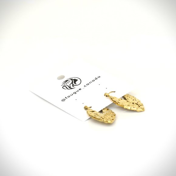 Earrings / 100% stainless steel / gold-plated / hypoallergenic - Picture 2 of 7
